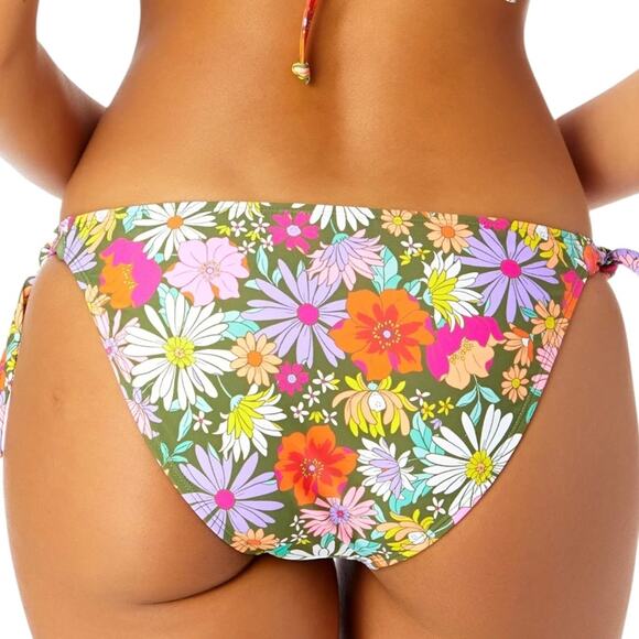 Salt + Cove Juniors' Printed Side Tie Bikini Swimsuit Bottom Multi Size XS - Picture 2 of 2